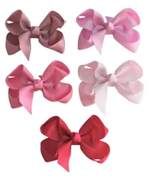 Viva La Bow Pinkish Bow Clips - Pack of 5