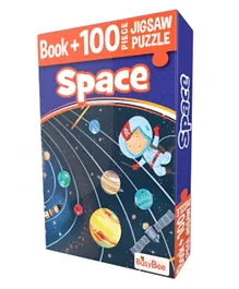 Space Book + 100 Pieces Jigsaw Puzzle - English