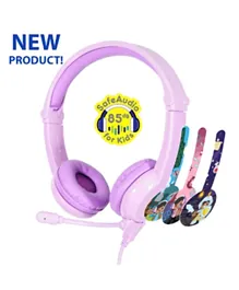 Buddyphones Galaxy Gaming Kids Headphones with Mic - Purple