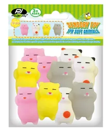 Power Joy Sensory Toy Soft Animals 10 Pieces - Multicolor