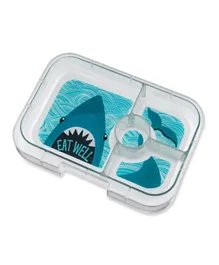 Yumbox Shark 4 Compartments Tray  - Clear
