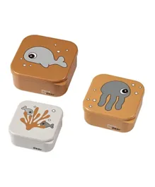 Done By Deer Snack Box Set Sea Friends Mustar - 3 Pieces