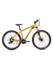 Mogoo Titan 29' Mountain Bike - Lightweight Alloy Frame, Disc Brakes, 8+ Years, Durable Yellow Bicycle
