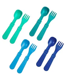 Re-Play Recycled Packaged  Spoons & Forks Assorted Colours - Pack of 8