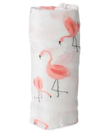 Little Unicorn Deluxe Muslin Swaddle  Pink Ladies - White