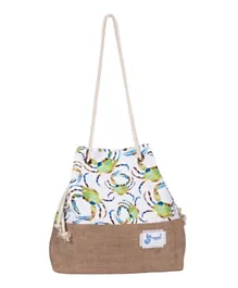 حقيبة شاطئ الجوت بتصميم سرطان البحر من أنيموس