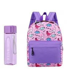 Star Babies Back To School Bag & Water Bottle 400mL Lavender - 16 Inches