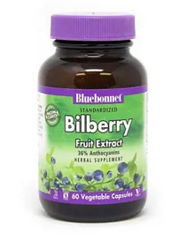 Blue Bonnet Bilberry Fruit Extract Herbal Supplement - 60 Vegetable Capsules
