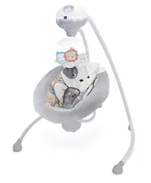 Little Angel Baby Cradle and Electric Swing - Grey