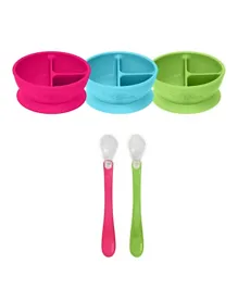 Green Sprouts Learning Bowl + Feeding Spoons Set - 5 Pieces