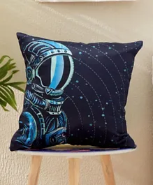 HomeBox York Satin Astronaut Embellished Cushion Cover