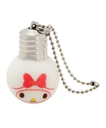 Hello Kitty Glow in The Dark Ring MM Keychain - White