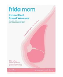 Frida Mom Instant Heat Reusable Breast Warmers - 4 Pieces