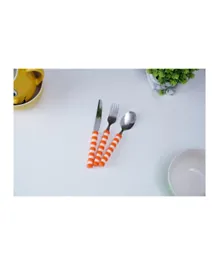 Pan Emirates Slimline Kids Cutlery Set Orange - 3 Pieces