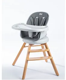 Jikel Bibz 360 Rotating Wooden Highchair - Charcoal