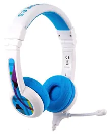 Buddyphones School Plus Kids Headphones with High Performance Beam Mic - Blue