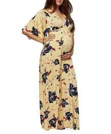 Mums & Bumps Rachel Pally Tulip Long Maternity Caftan Dress - Yellow