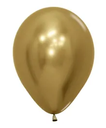 Sempertex Round Latex Balloons Pack of 50 - Reflex Gold