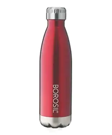 Borosil Vacuum Insulated Copper Coated Inner Trans Bolt Water Bottle Red FGBOL1000RD - 1000mL
