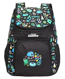 Smily Kiddos Backpack Science Print Black - 18 Inches