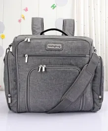 Babyhug Multipurpose Backpack Style Diaper Bag - Grey