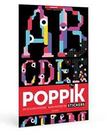 Poppik Sticker Poster Alphabet - Multicolor