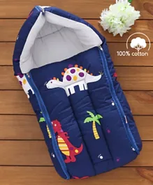 Babyhug Sleeping Bag Dino Print - Navy Blue