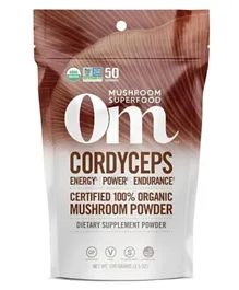OM MUSHROOM Cordyceps Organic Mushroom Powder - 100g