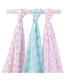 Hudson Baby Muslin Swaddle Blankets Gift Set - 3 Pieces