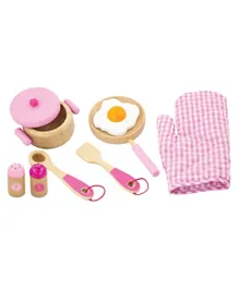 Viga Wooden Cooking Tool Set - Pink