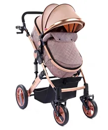 Babyhug Majestic Stroller Cum Carry Cot - Light Peach