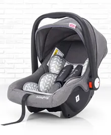 Babyhug 2 in 1 Amber Car Seat + Carry Cot With Rocking Base - Grey