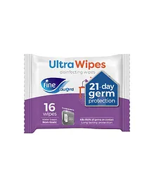 Fine Guard Ultra Wipes Disinfecting Wipes for Surfaces - 16 Wipes