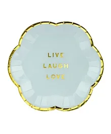 PartyDeco Yummy Plates Live Laugh Love - Pack of 6