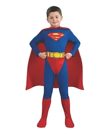 Brain Giggles Superman Costume for kids - Medium blue & red