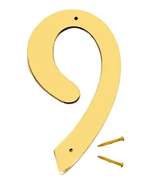 Hy-Ko Brass Number 9 Sign - 4 Inches