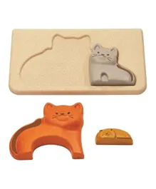 Plan Toys Wooden Cat Puzzle - Multicolour
