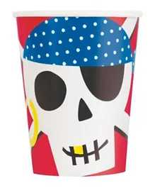 Unique AHOY Matey Pirate Cup Pack of 8 - 266ml