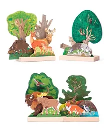 Bajo Wild Forest Wooden Theatre - 20 Pieces