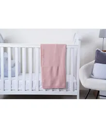 PAN Home Purity Soft Cable Knit Baby Blanket  - Pink
