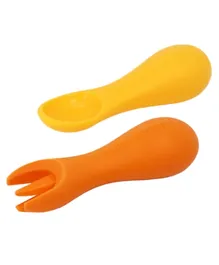 Marcus and Marcus Silicone Palm Grasp Spoon & Fork Set - Lola
