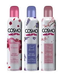 Cosmo Perfumed Deo Spray Asstd Gift Pack  X3 - 150mL