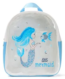 Eazy Kids Little Mermaid Backpack Blue - 11 Inches