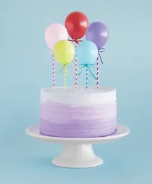 Unique Mini Balloon Stick Cake Toppers - 5 Pieces