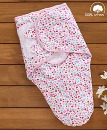 Babyhug Cotton Swaddle Wrapper Floral Print - Pink