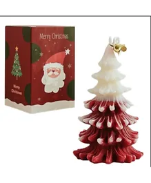 شمعة على شكل شجرة عيد الميلاد مصنوعة يدوياً من هايلاند - أحمر