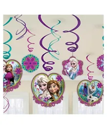 Party Centre Frozen Swirl Value Pack Decoration Kit - 12 Pieces