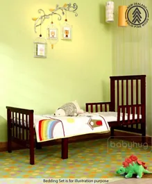 Babyhug Chester 3 in 1 Junior Bed With Mattress And Rocking Cot - Dark Brown