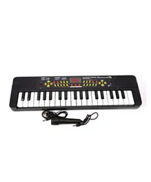 Electronic Keyboard With Microphone & USB - Black