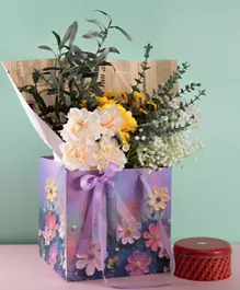 GENERIC 3D Chrysanthemum Oil Painting Square Bag - Large